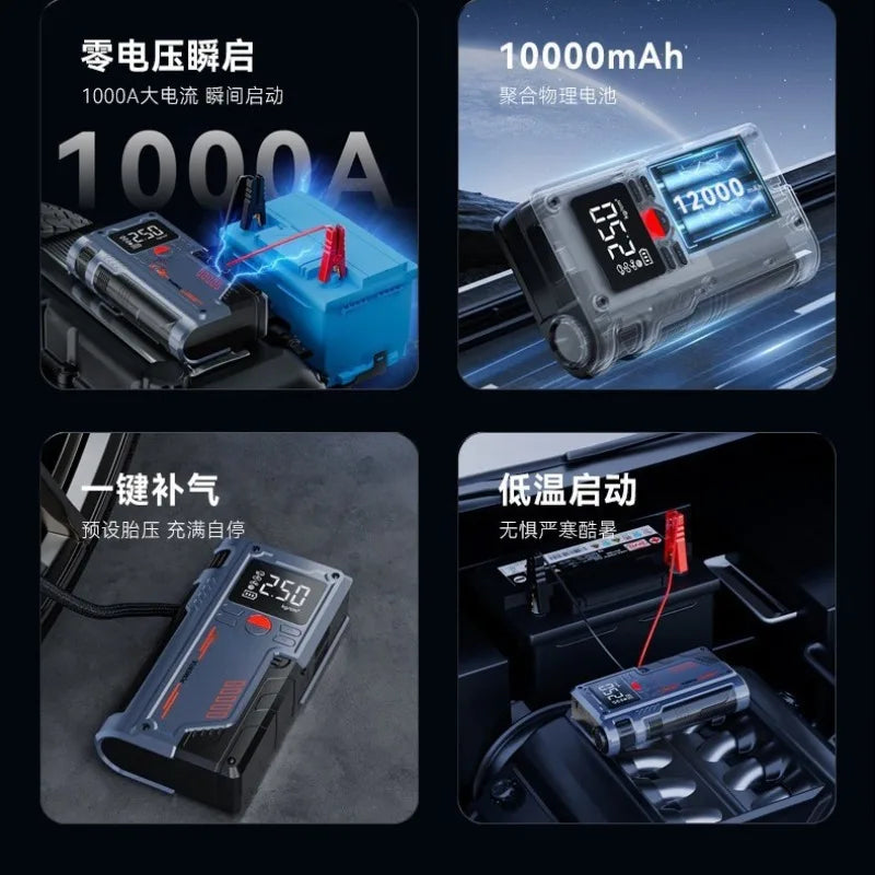 Car Jump Starter with Tyre Inflator