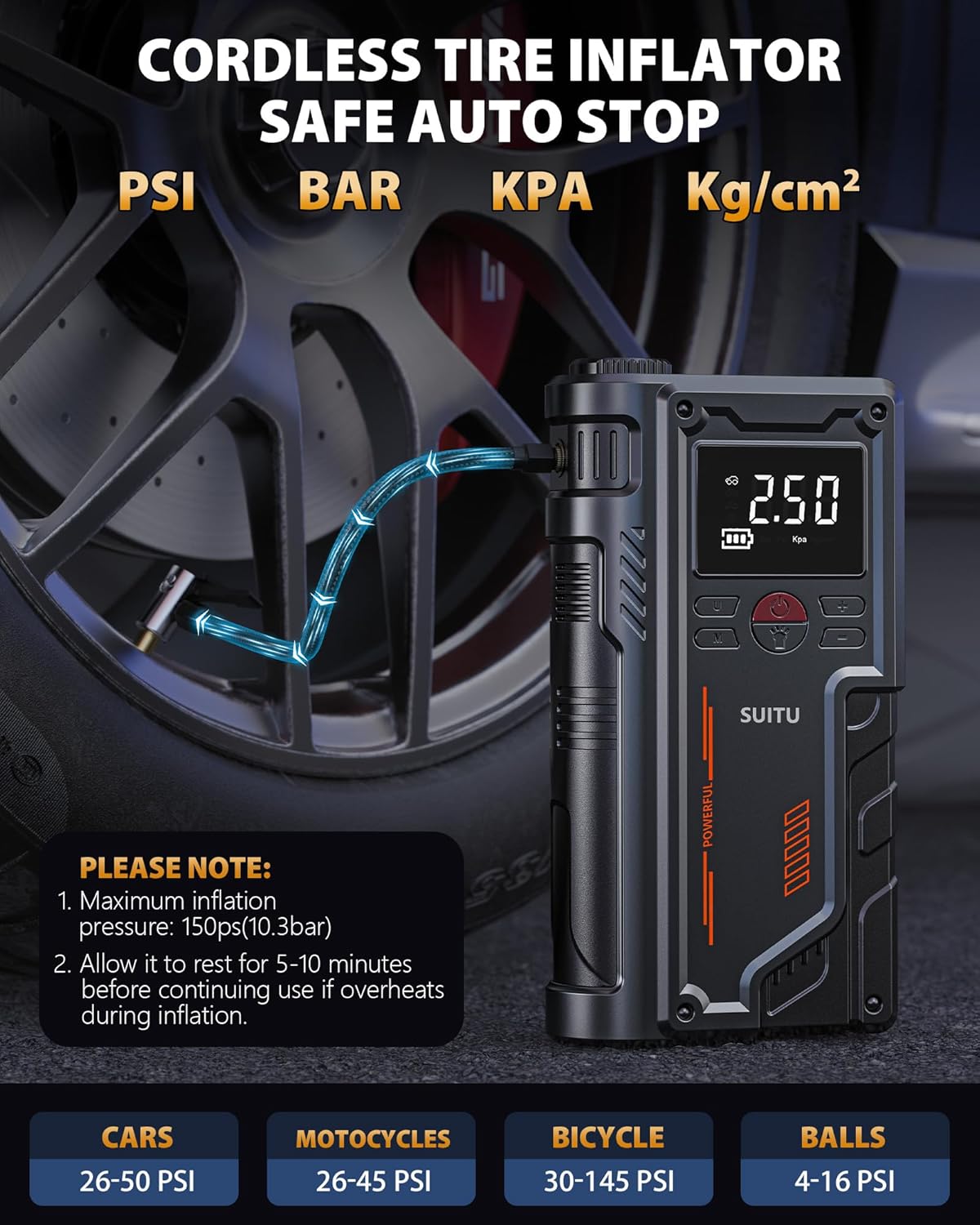 Car Jump Starter with Tyre Inflator