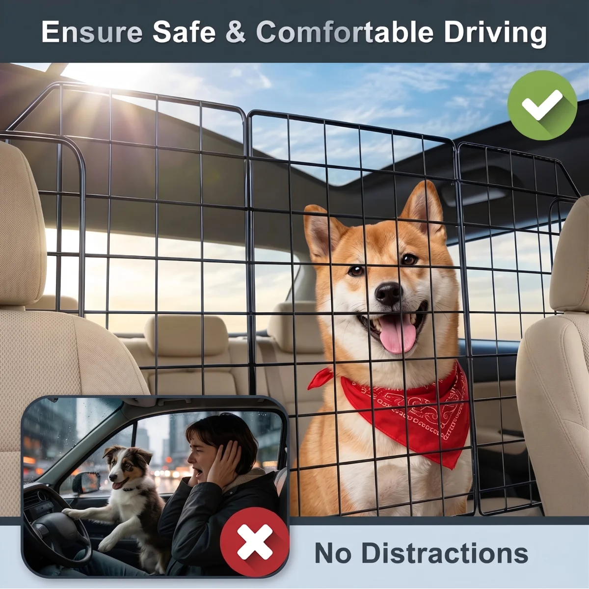 Car Pet Barrier Dog Barrier Fence