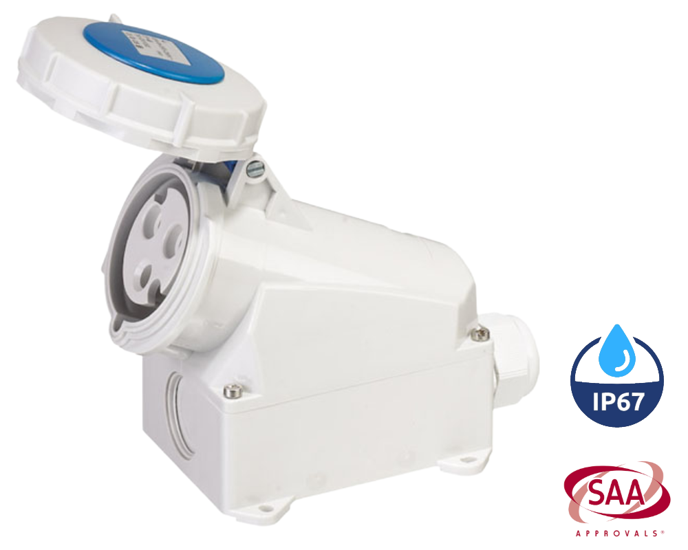 Caravan Lead Connector Female 16 Amps IP67
