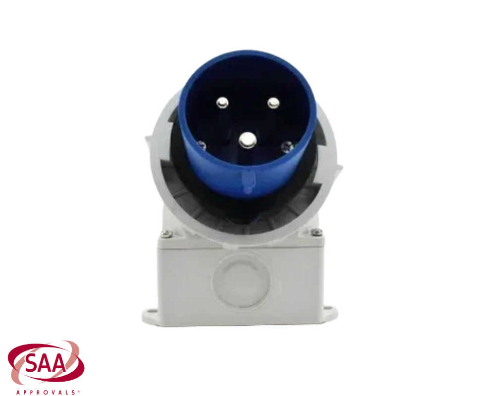 Caravan Lead Connector Male White 16A IP67