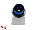 Caravan Lead Connector Male White 16A IP67