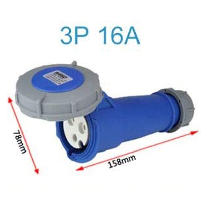 Caravan Lead Connector Plug Female 16A IP67