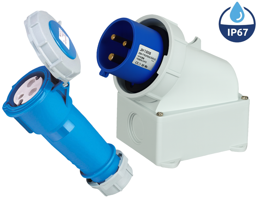 Caravan Lead Connector Plug Female and Male Inlets 16A IP67