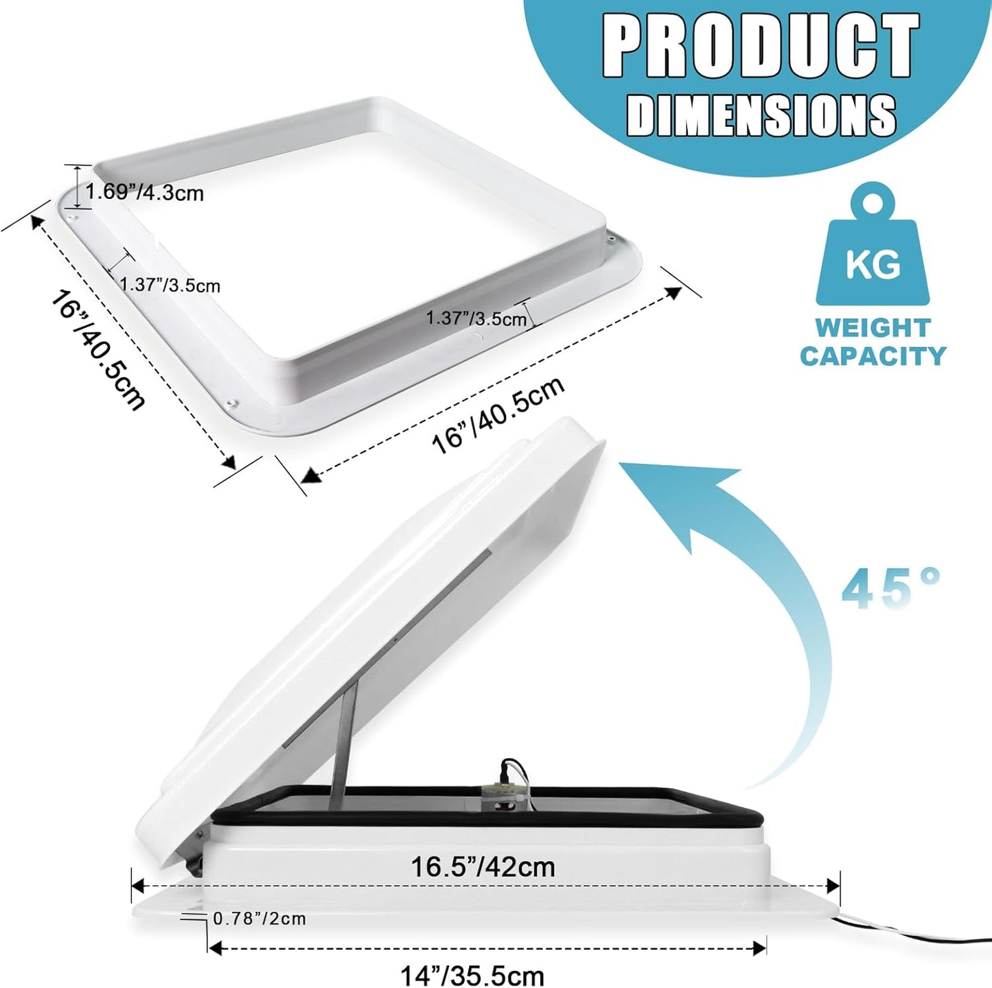Caravan Roof Vent RV Shower Hatch