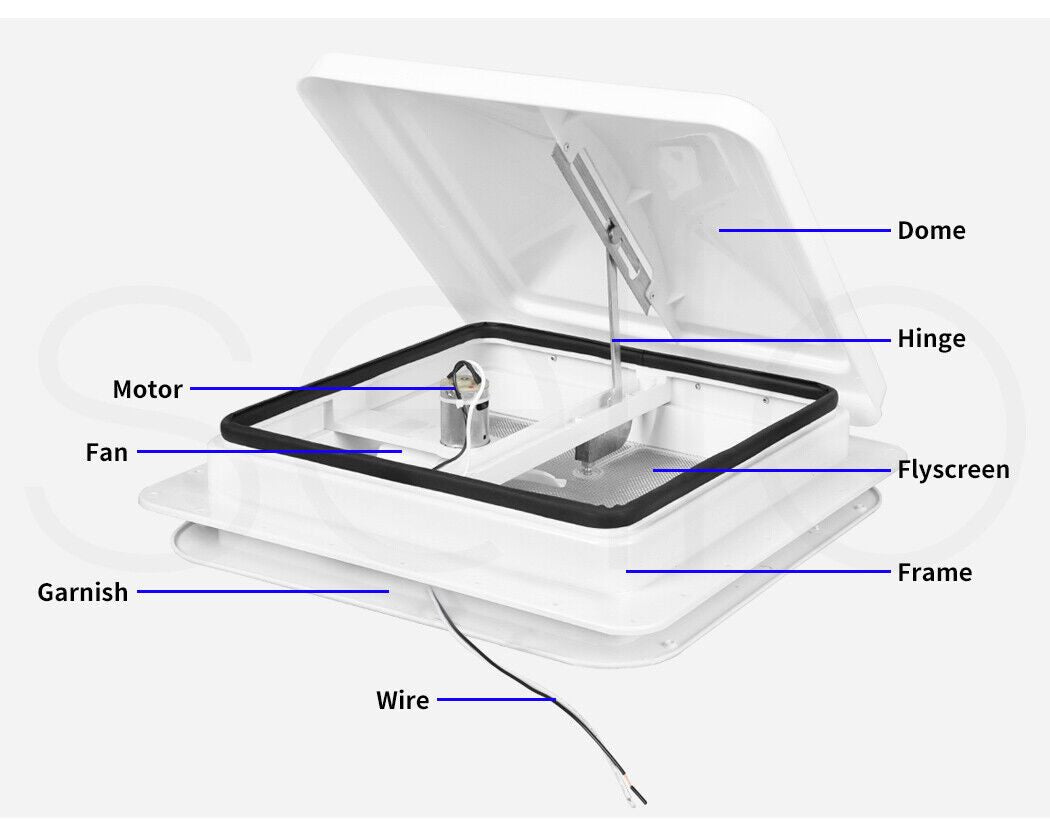 Caravan Roof Vent RV Shower Hatch