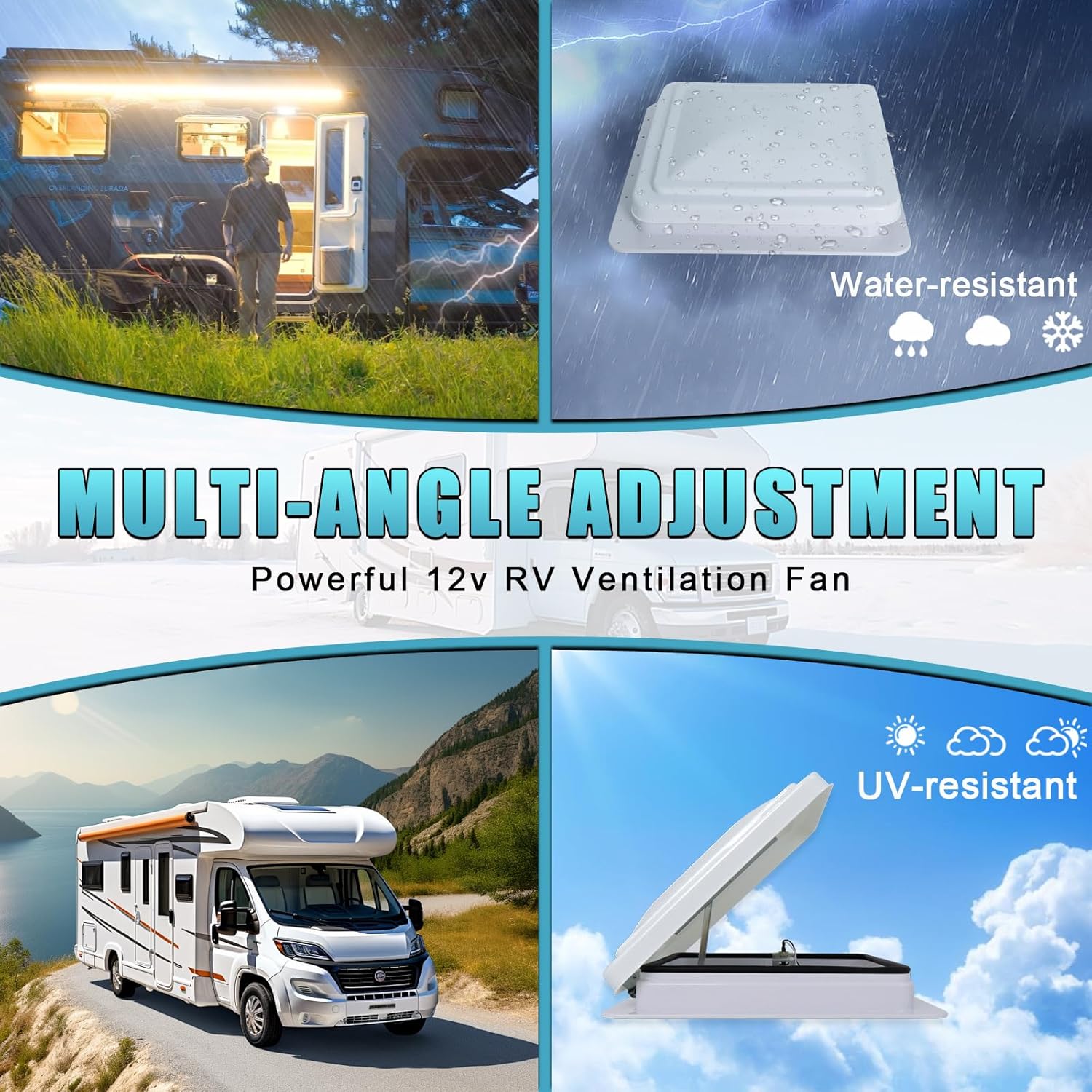 Caravan Roof Vent RV Shower Hatch