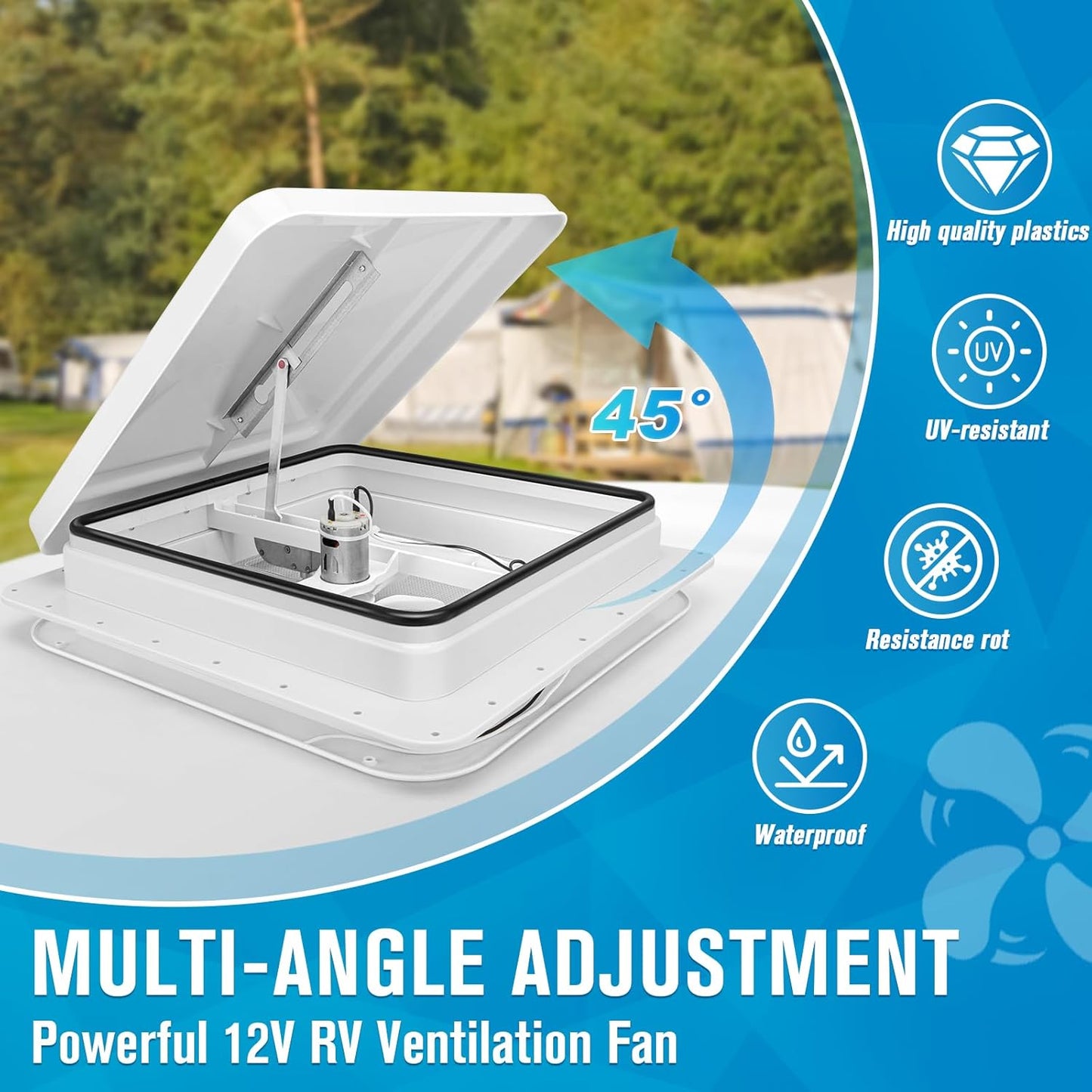 Caravan Roof Vent RV Shower Hatch