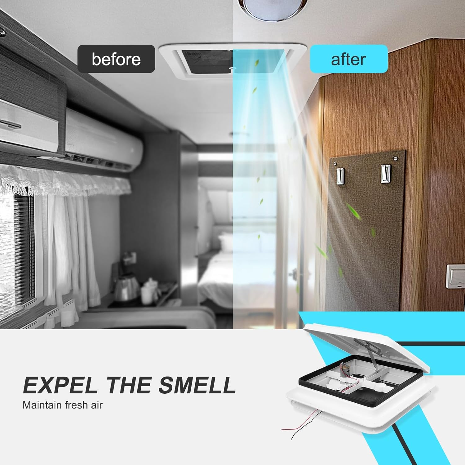 Caravan Roof Vent RV Shower Hatch