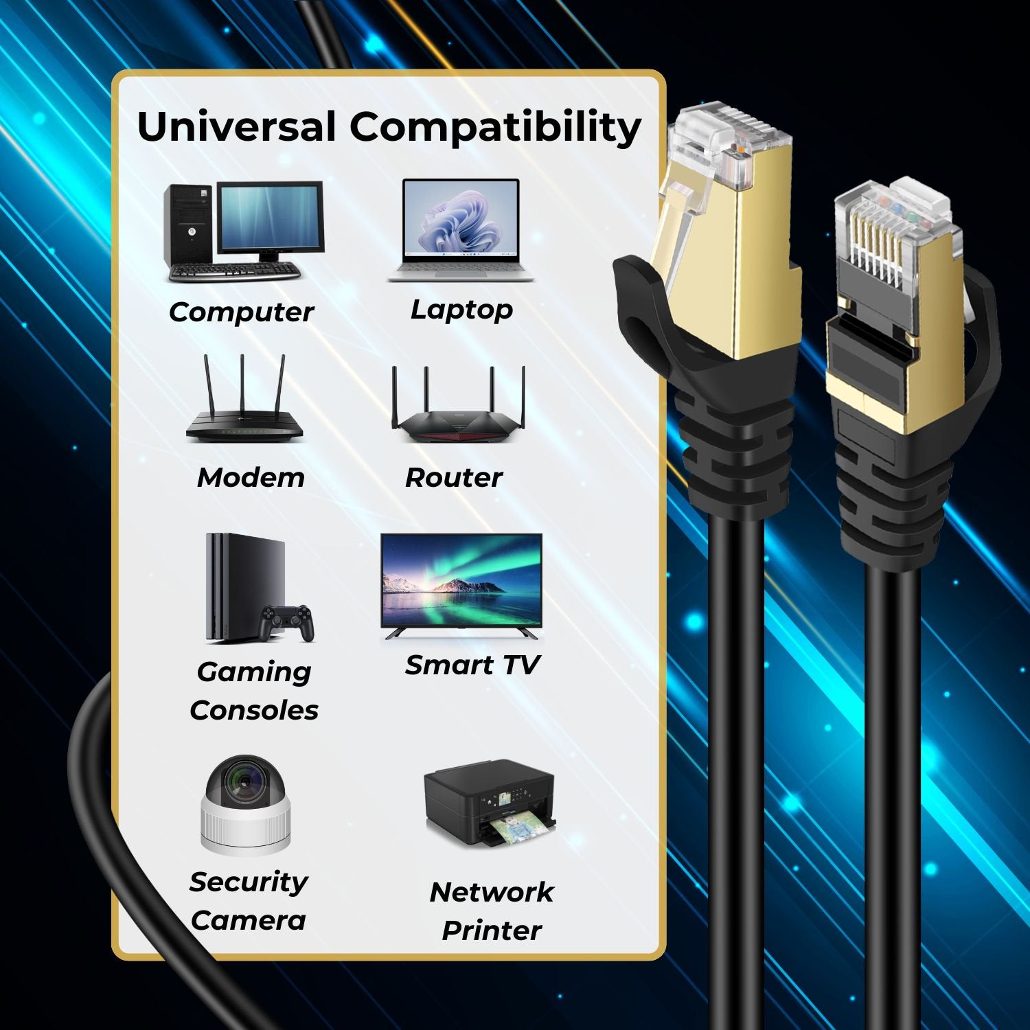 LAN Cable CAT 7 Ethernet Cable 15m