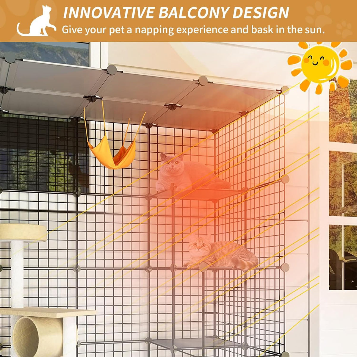 Cat Cage DIY Enclosure Pet Crate Rabbit Hutch Pet Playpen