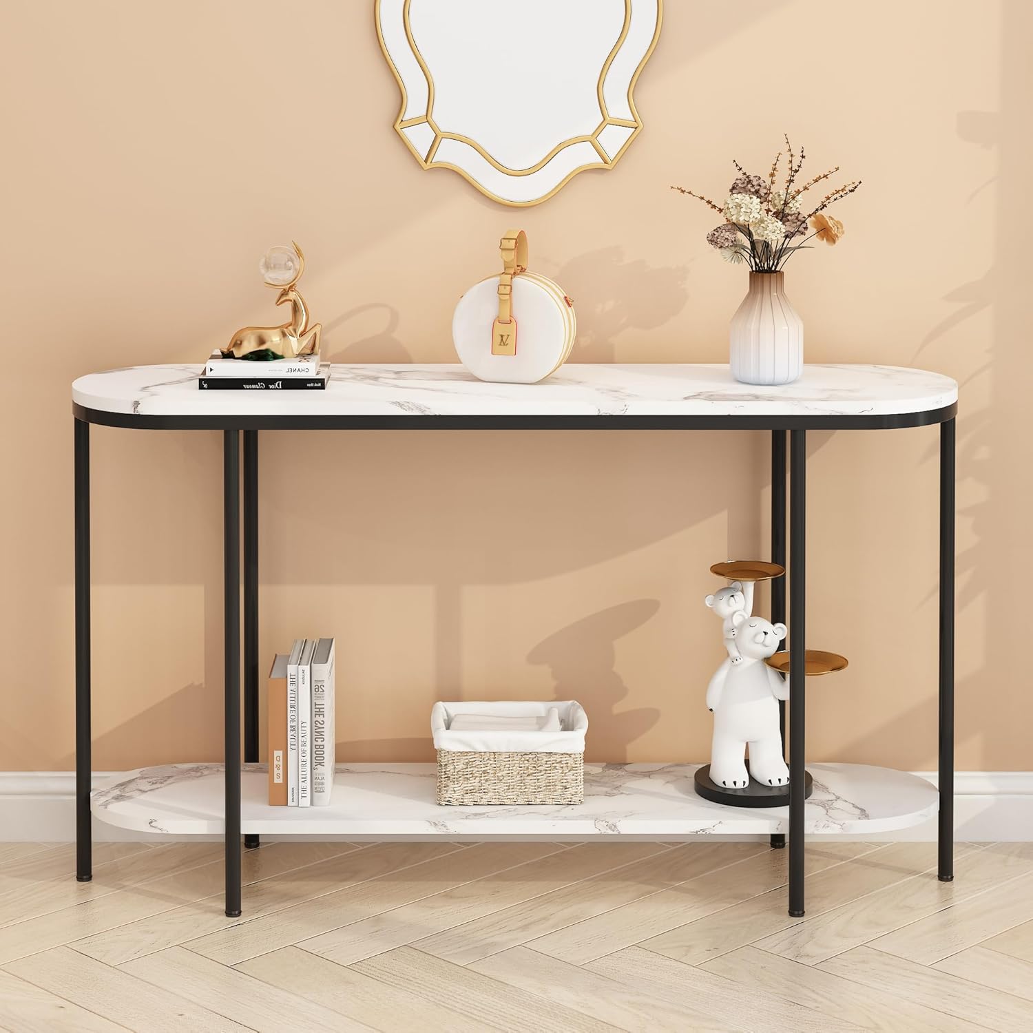 Console Table Hallway Table With Shelves