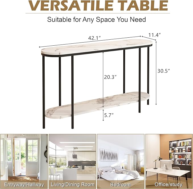 Console Table Hallway Table With Shelves
