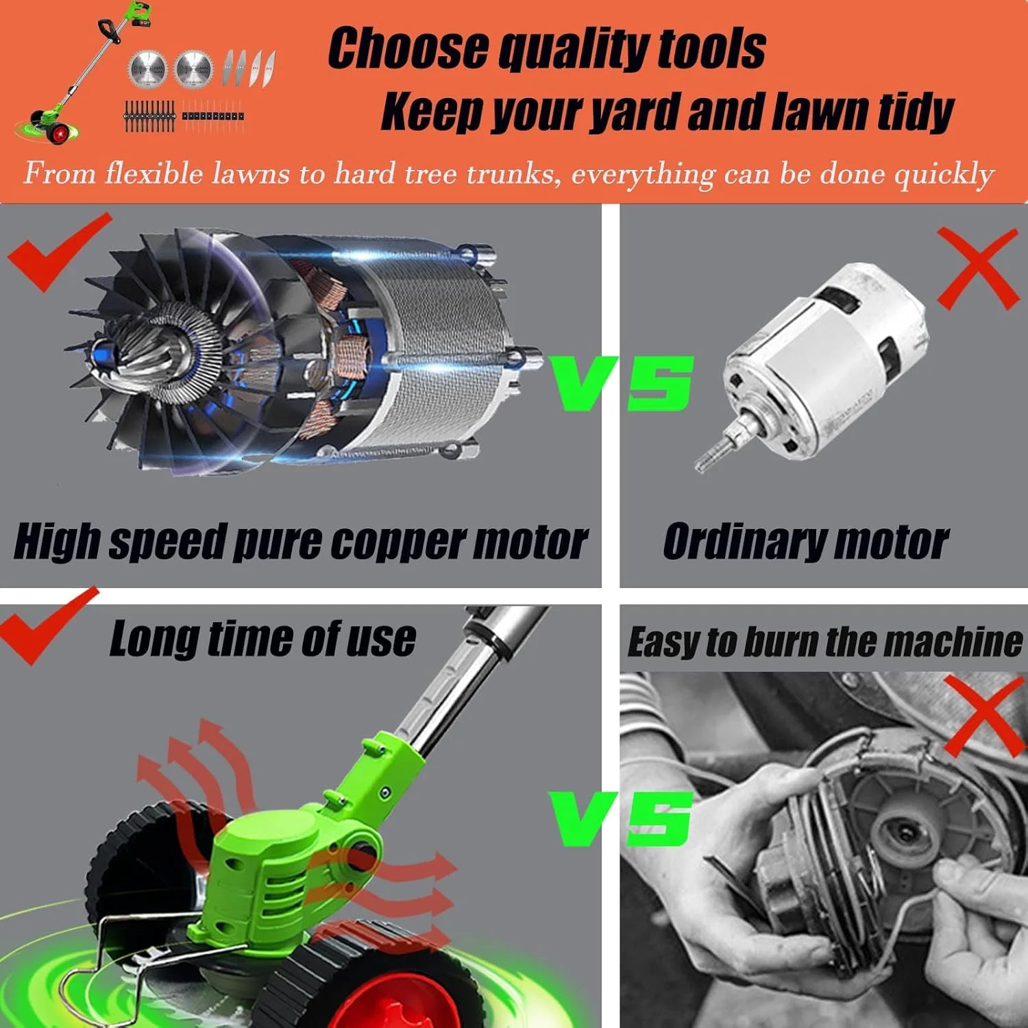 Cordless Electric Grass String Trimmer Lawn Cutter Brush Mower Whipper Snipper