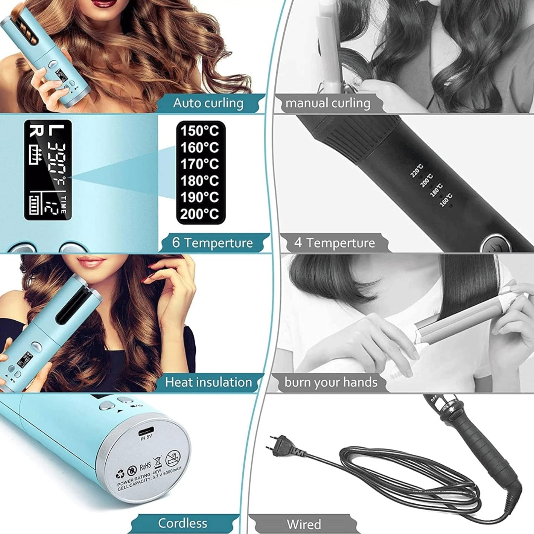 Hair Curler Cordless Automatic
