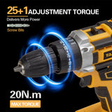 Cordless Impact Electric Drill Driver with Battery