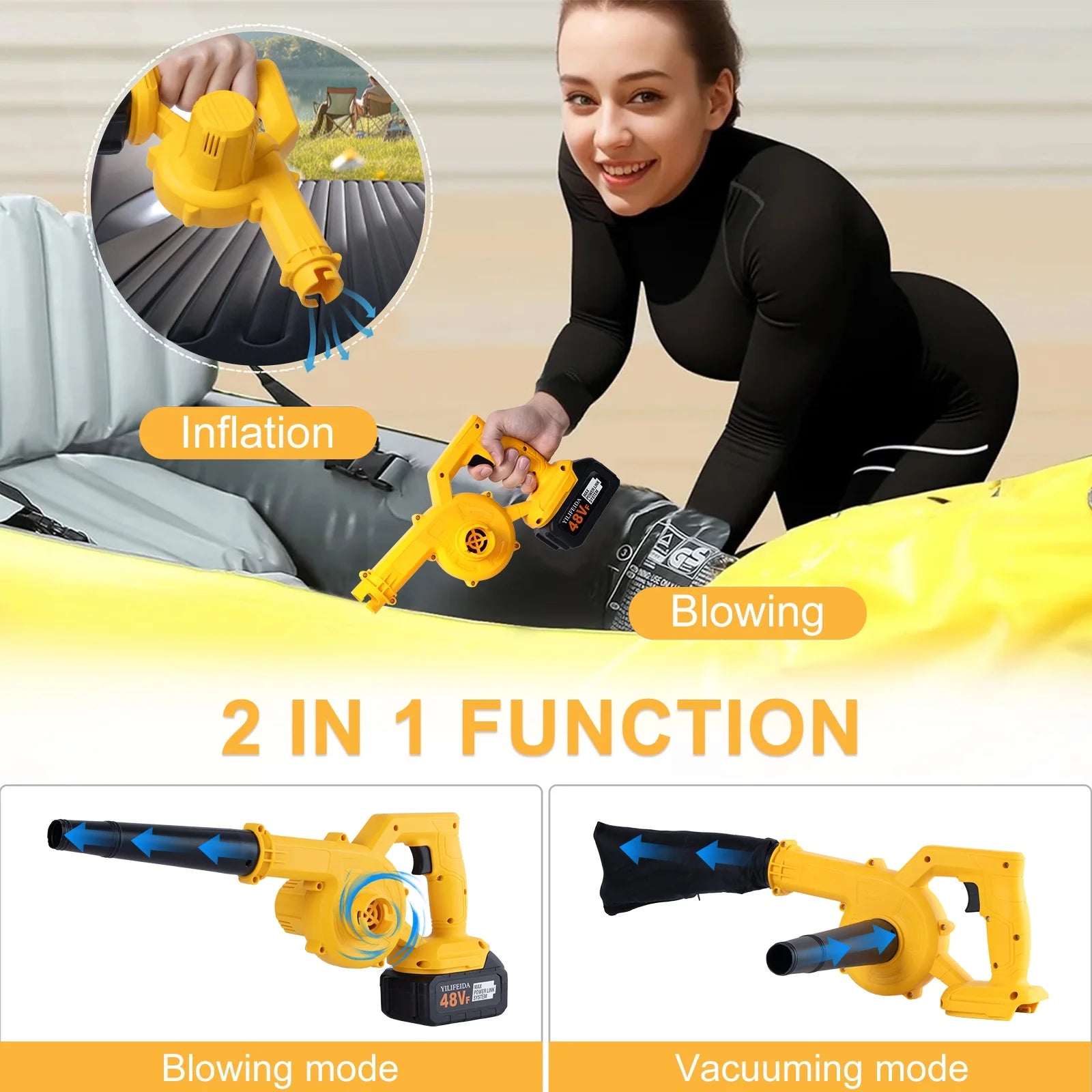 Cordless Leaf Blower Electric Blower 21V
