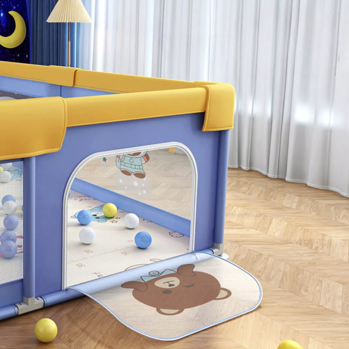 Portable Play pen Fence Gate Wall Fence Barrier
