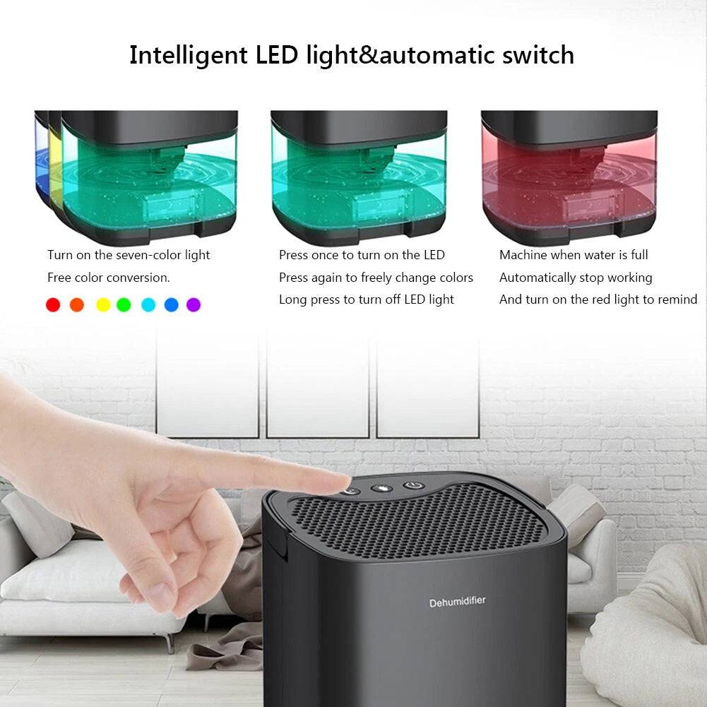 Mini Dehumidifier 1000mL Portable Black