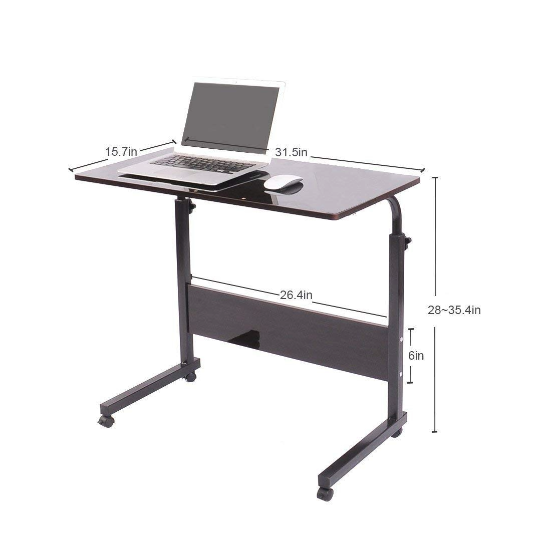 Portable Laptop Desk Adjustable Study Office Table (Black)