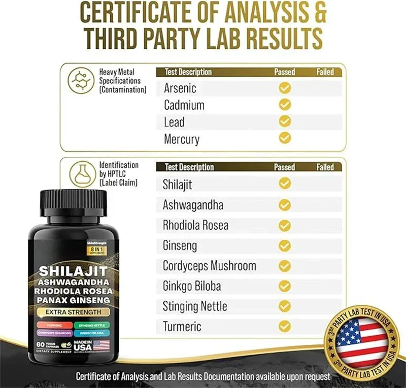 Shilajit 60 Capsules Vitality Support