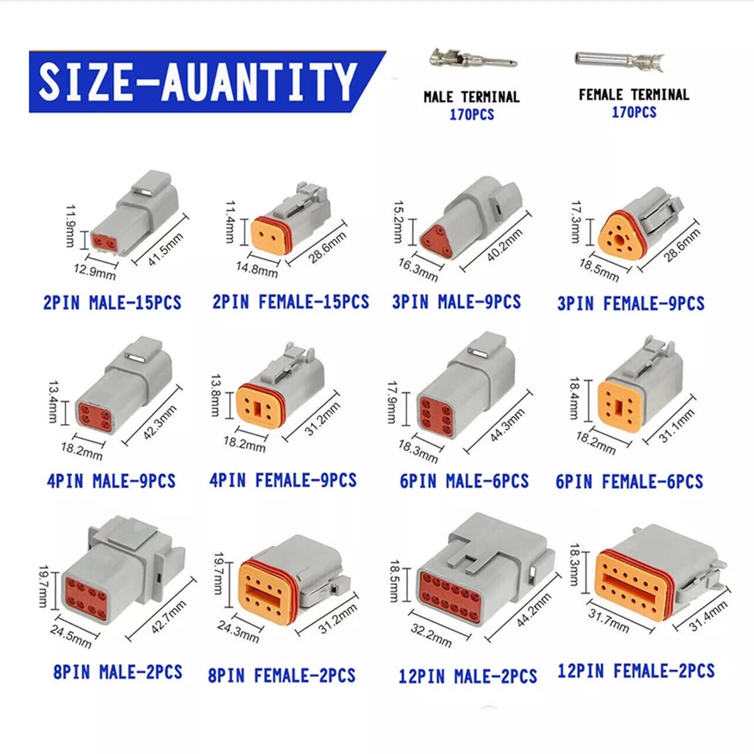 Deutsch DT Connector Plug Kit