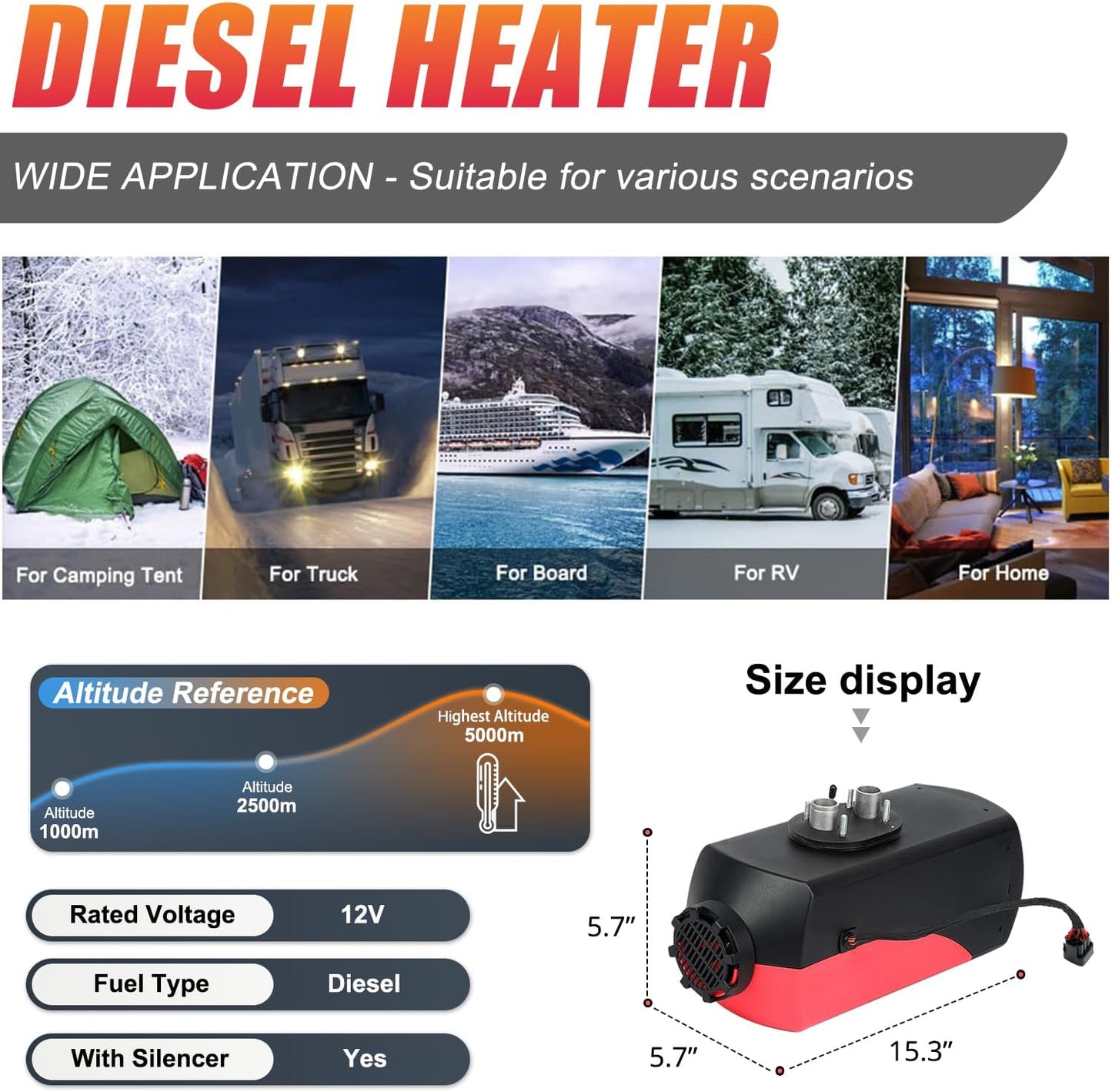 Diesel Air Heater with Controller