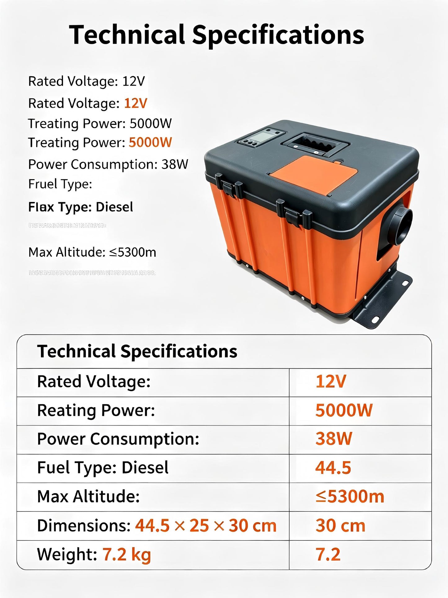 Diesel Air Heater With Controller