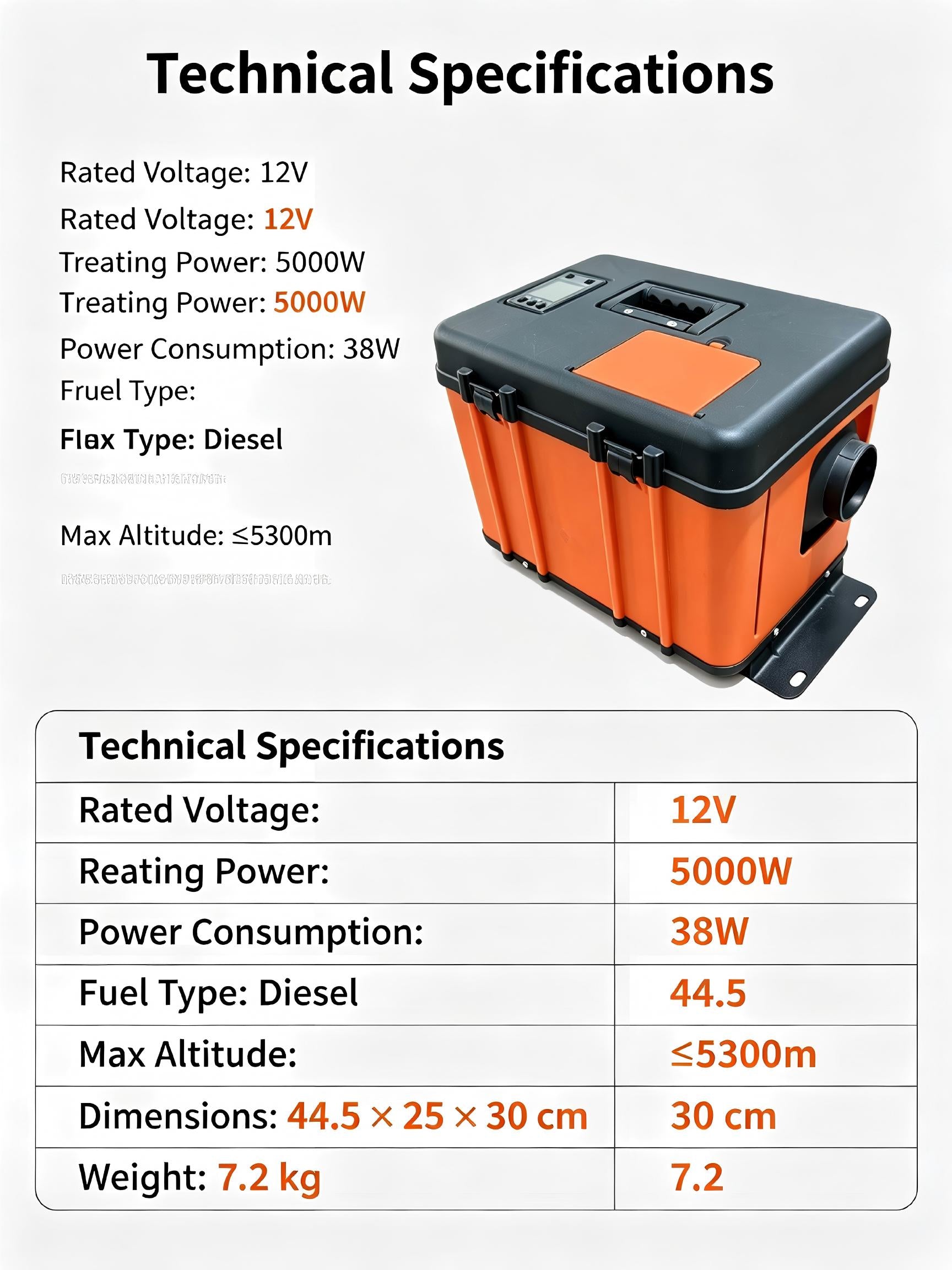 Diesel Air Heater With Controller