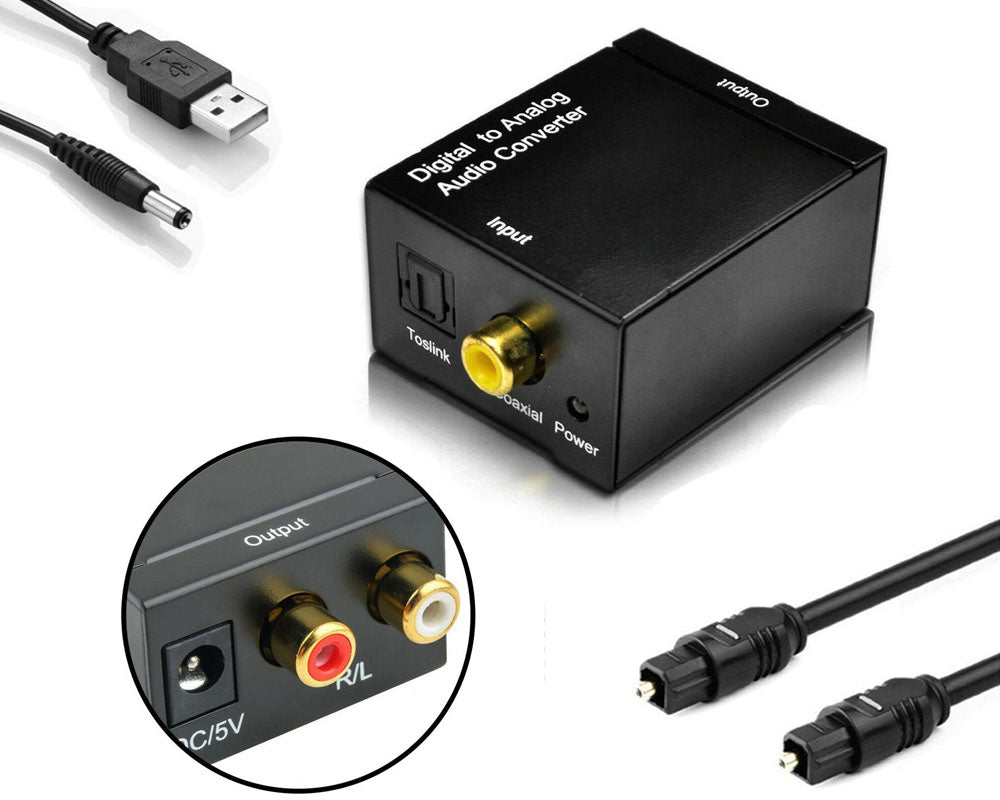 Digital Optical Toslink to RCA Audio Converter