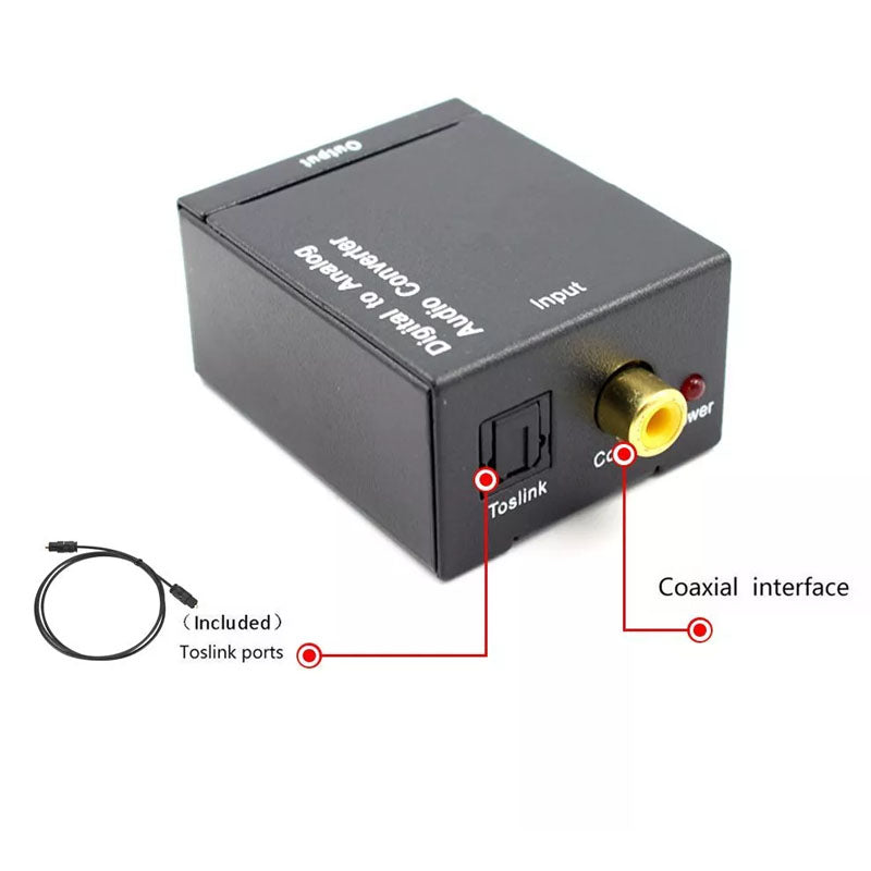 Digital Optical Toslink to RCA Audio Converter