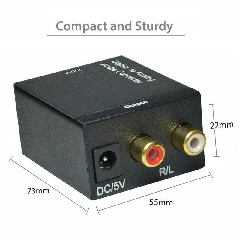 Digital Optical Toslink to RCA Audio Converter