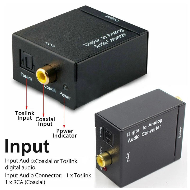 Digital Optical Toslink to RCA Audio Converter