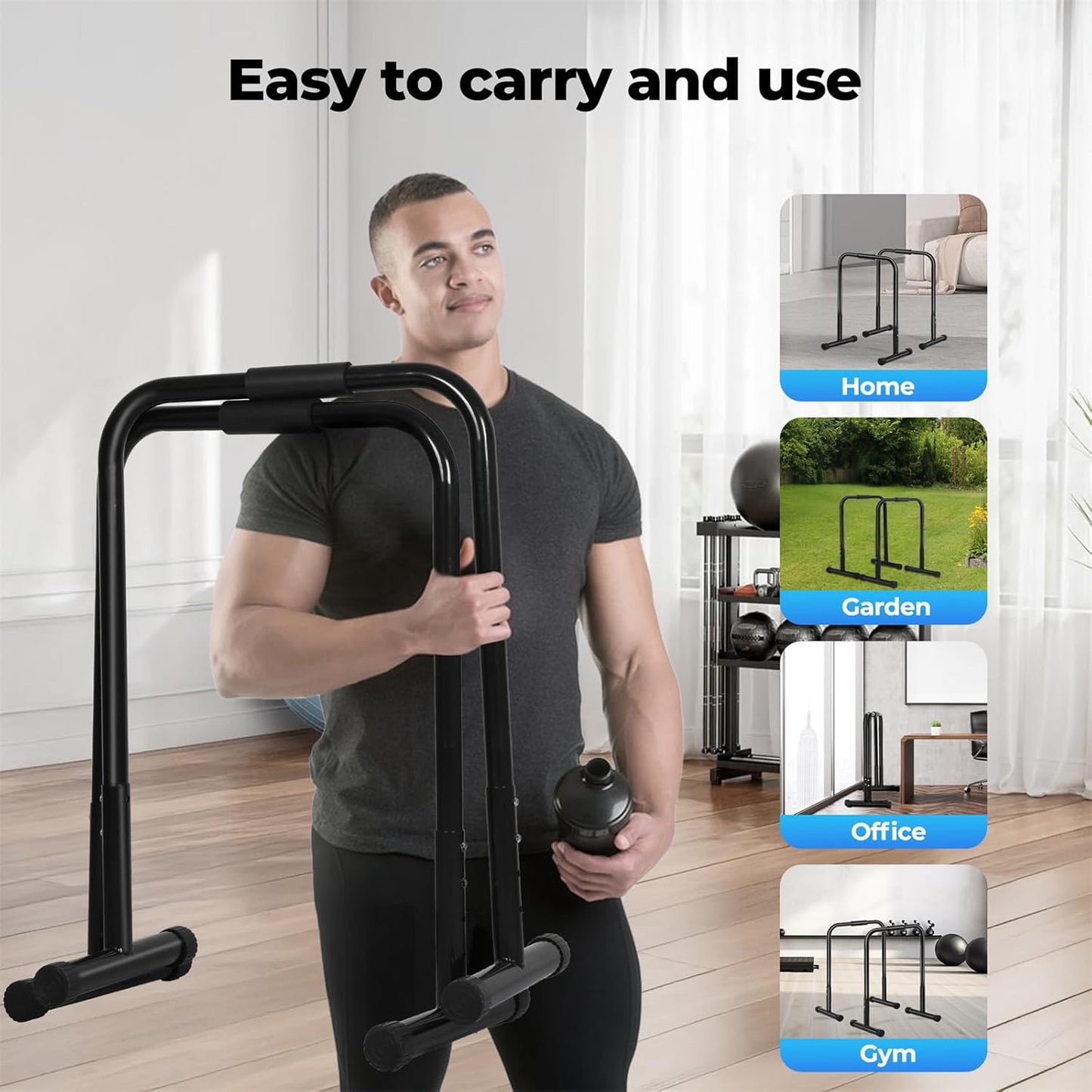 Dip Bars Dip Stands Training Station (Pair)