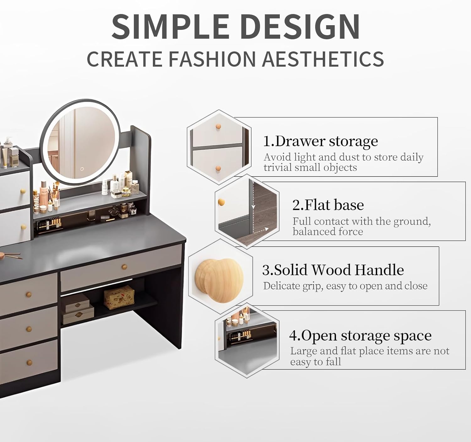 Dressing table with Mirror