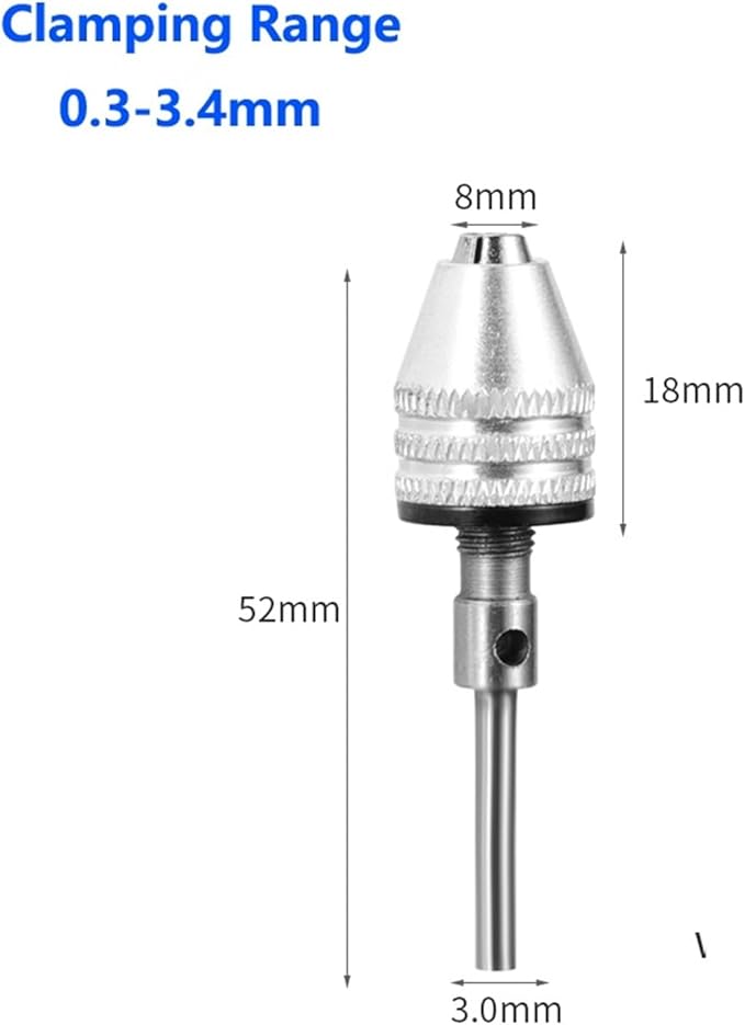 Drill Chuck Adapter Round 0.3-3.4mm