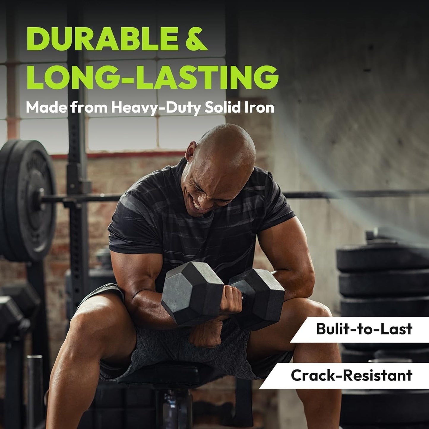 Dumbbell Set - 2 x 10kg Hex Weights