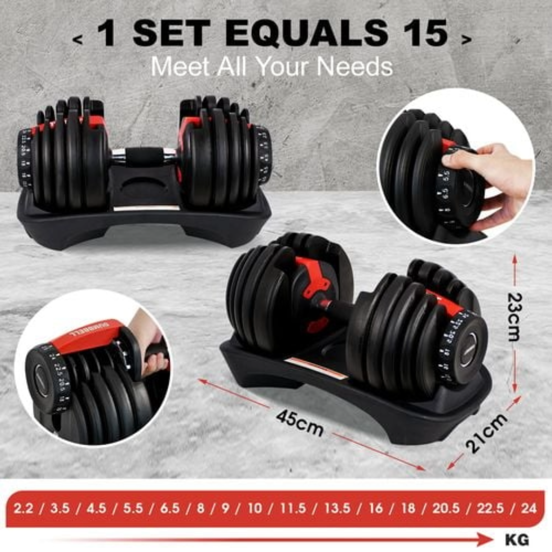 24kg Smart Adjustable Weights Dumbbell