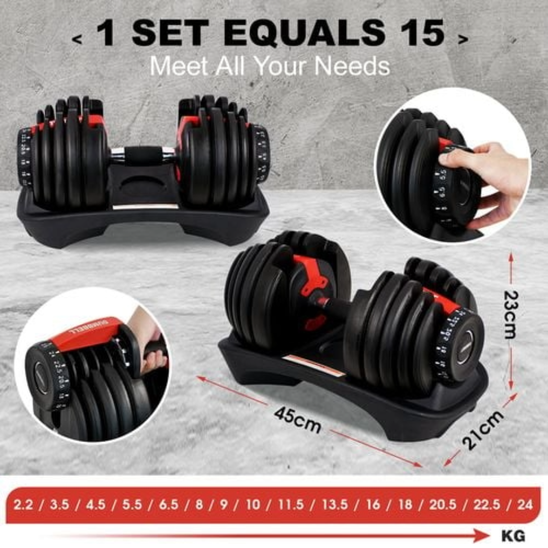 Adjustable dumbbells 24Kg