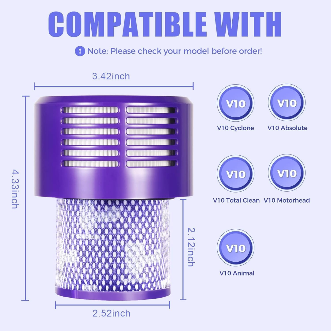Dyson Filter V10 SV12 Vacuum Cleaner Compatible with Replacement V10