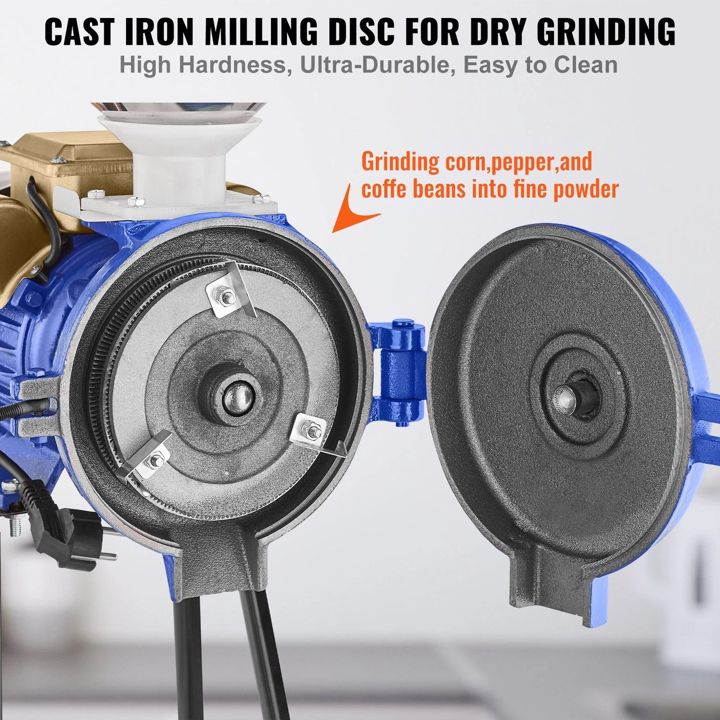 Electric Grain Mill Grinder 3000W Commercial Grain Milling Machine