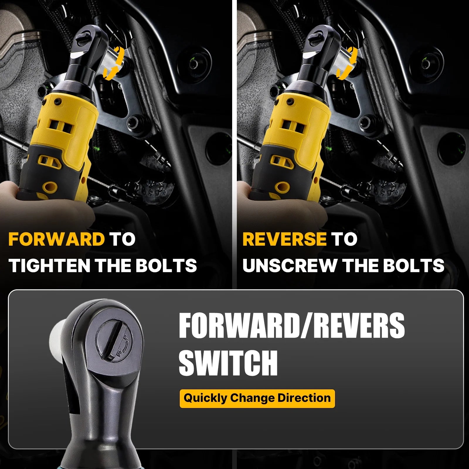 Electric Impact Wrench 3/8'' Angle Ratchet Wrench
