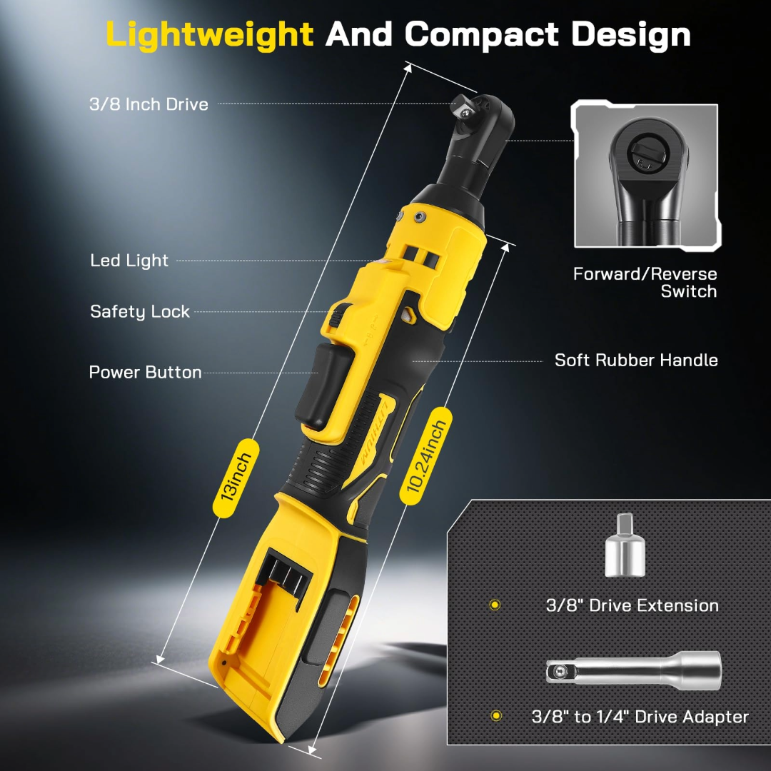Electric Impact Wrench 3/8'' Angle Ratchet Wrench