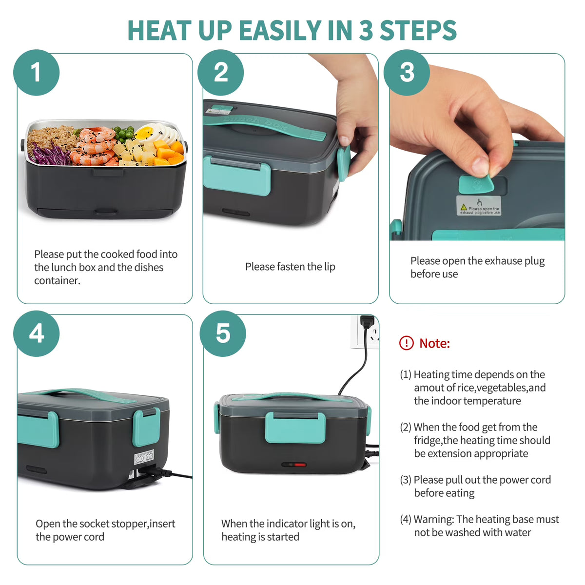 Electric Lunch Box Food Heater Food Warmer