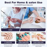 Electric Nail Drill Kit Machine 45000RPM