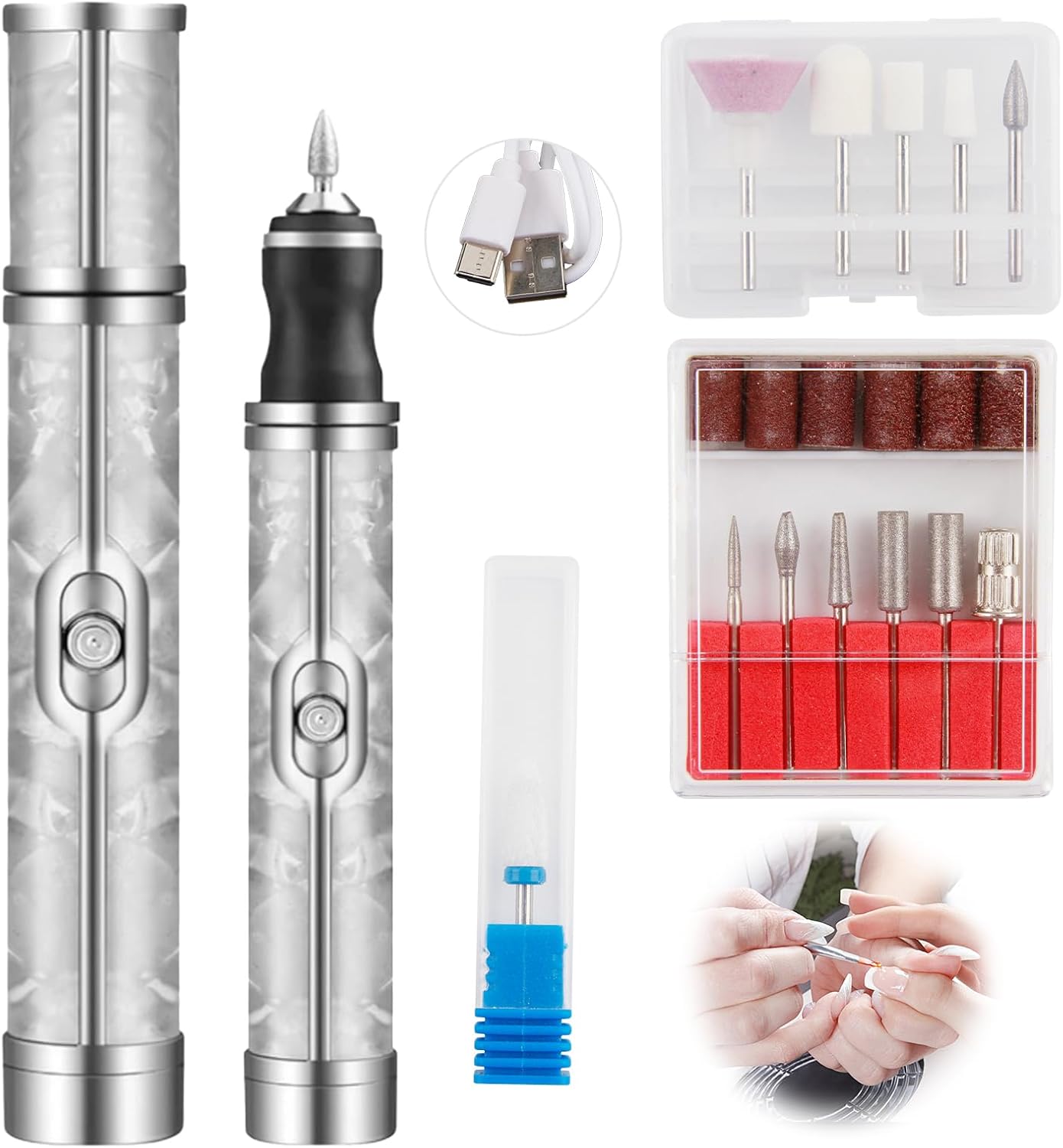 Electric Nail Drill Machine Manicure Drill Set 2000RPM