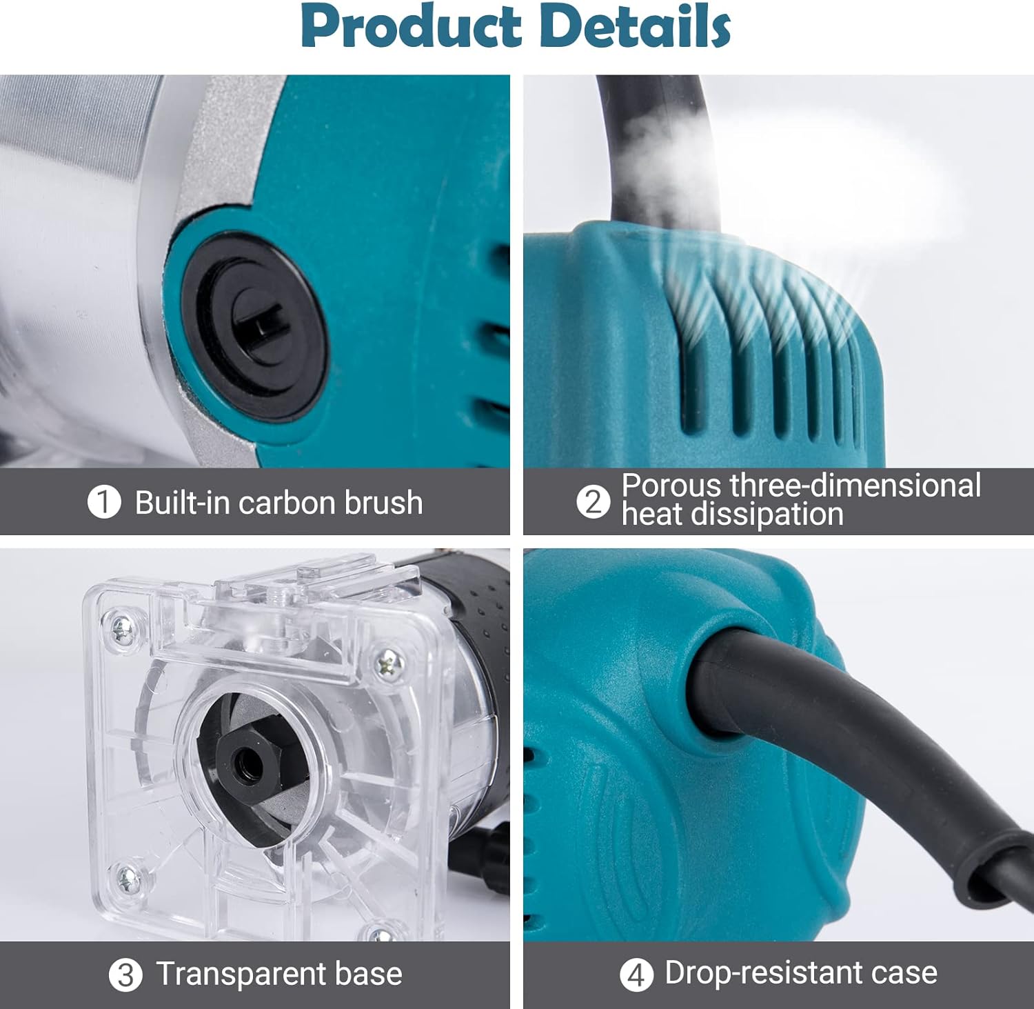 Electric Wood Router for Woodworking with Router Bit