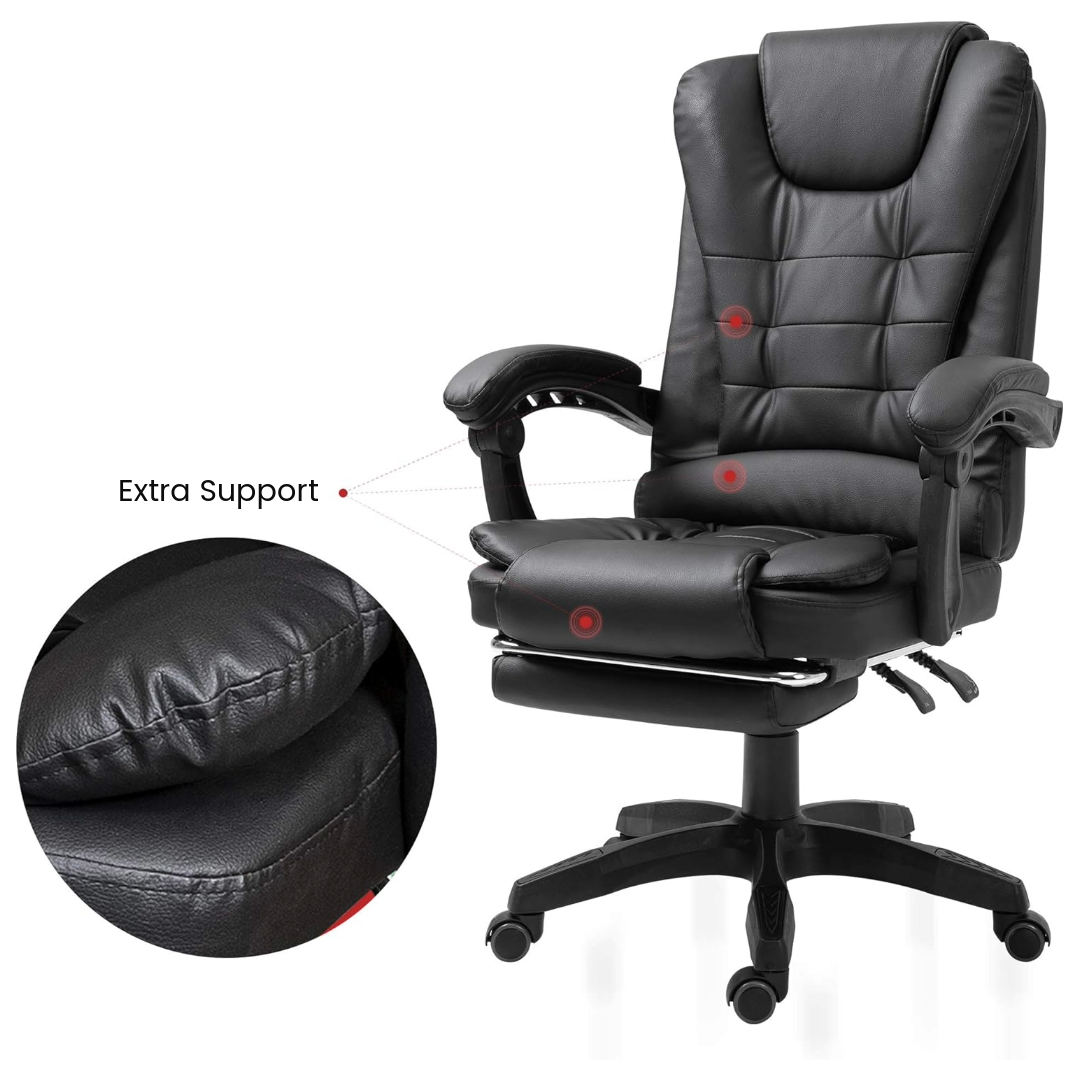 Office Chair with Executive Back Padded and Footrest