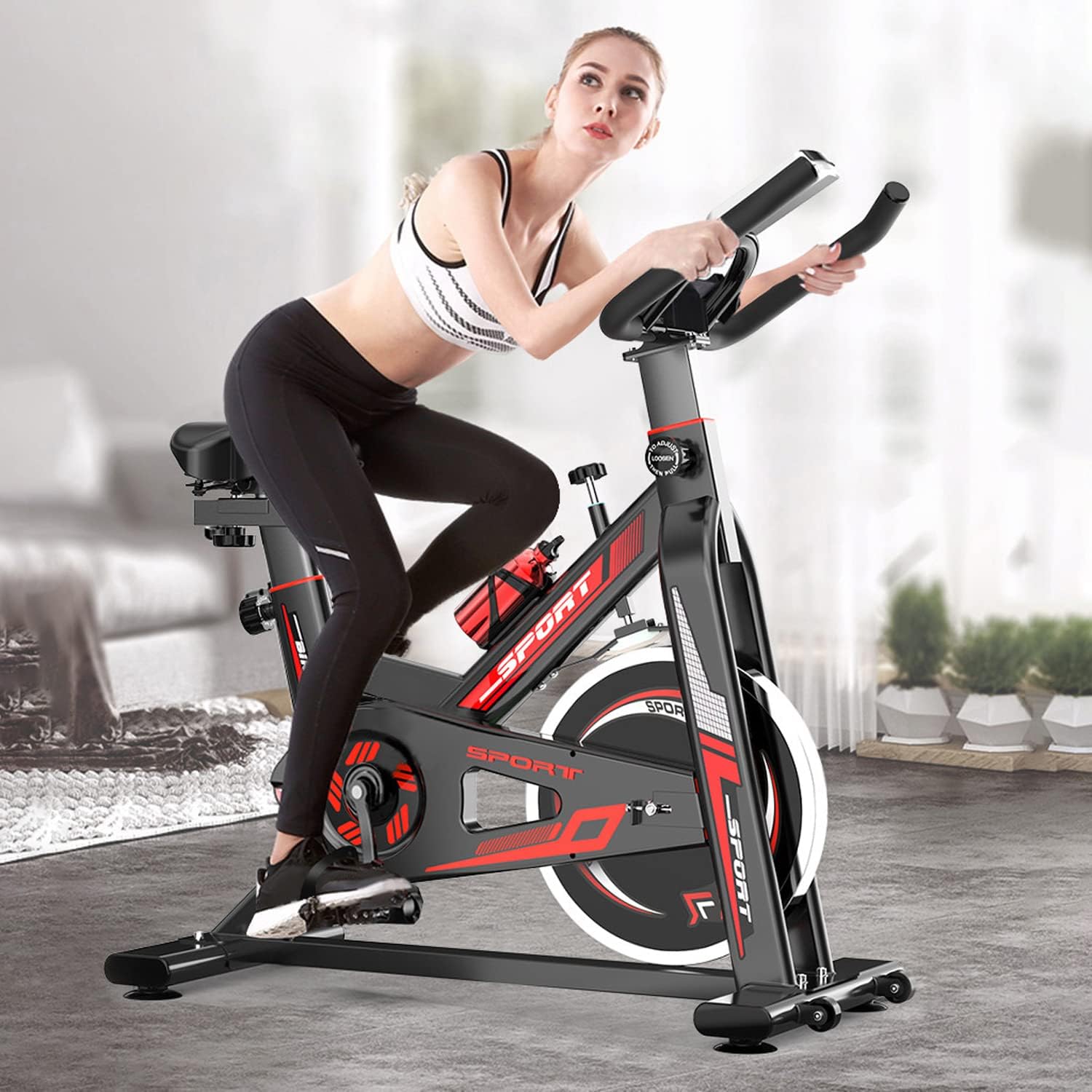Adjustable Exercise Bike Spin Bike Heavy Duty
