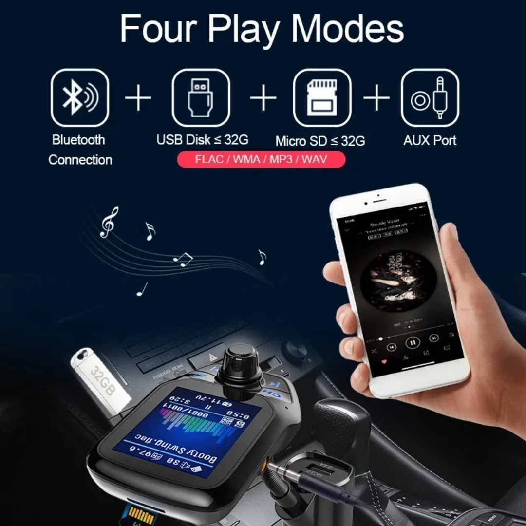Bluetooth FM Transmitter, Car Radio Adapter